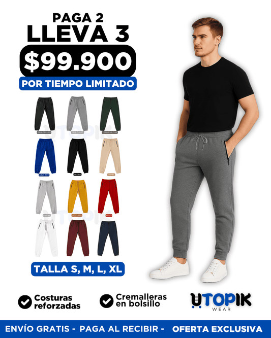 JOGGER HOMBRE 👖 ¡PAGA 2 LLEVA 3!